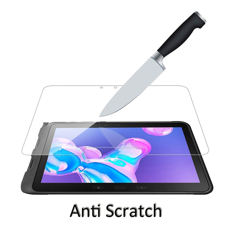 Orzero (2 Pack) Tempered Glass Screen Protector Compatible for Samsung Galaxy Tab Active4 Pro 2022/Galaxy Tab Active Pro 10.1 inch 2019 SM-T540/T545/T547, HD 9 Hardness Anti-Scratch Full-Coverage - Image 3